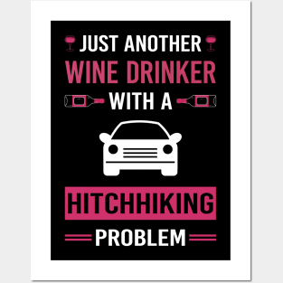 Wine Drinker Hitchhiking Hitchhiker Posters and Art